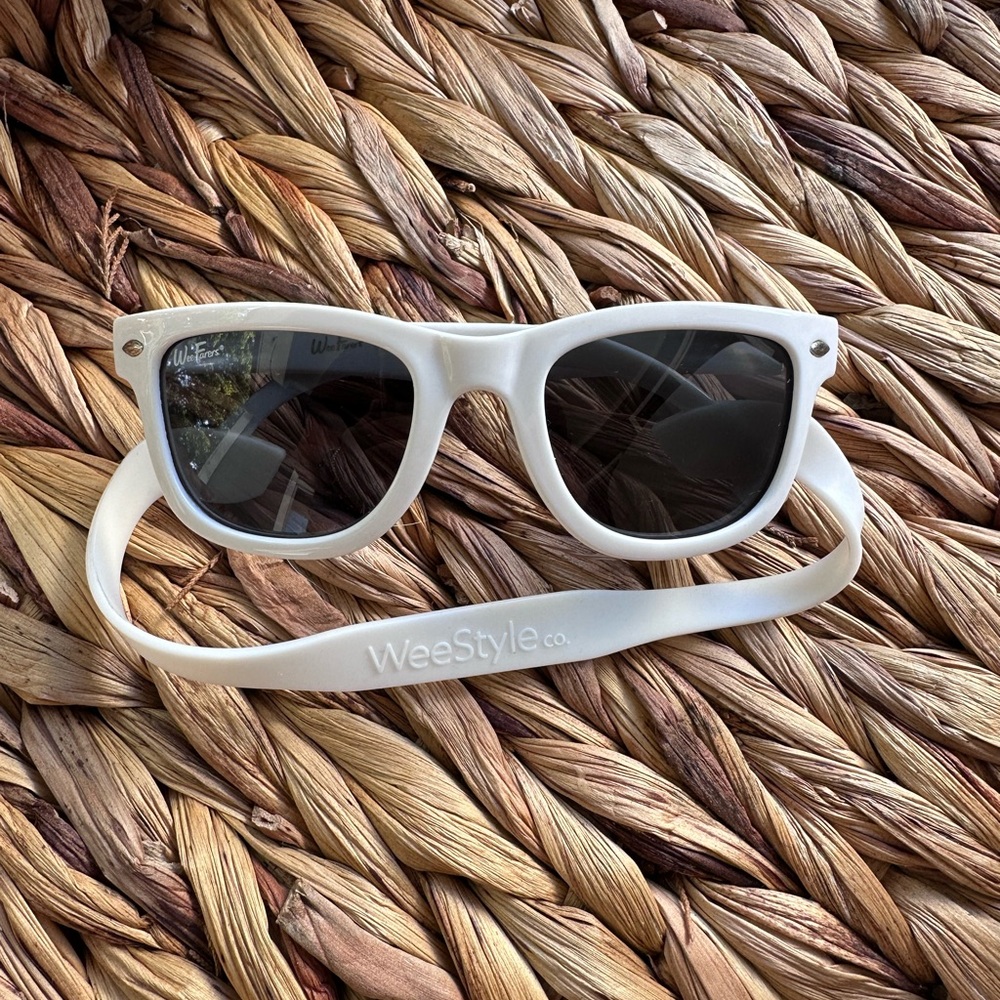 White WeeFarer Sunglasses with Strap